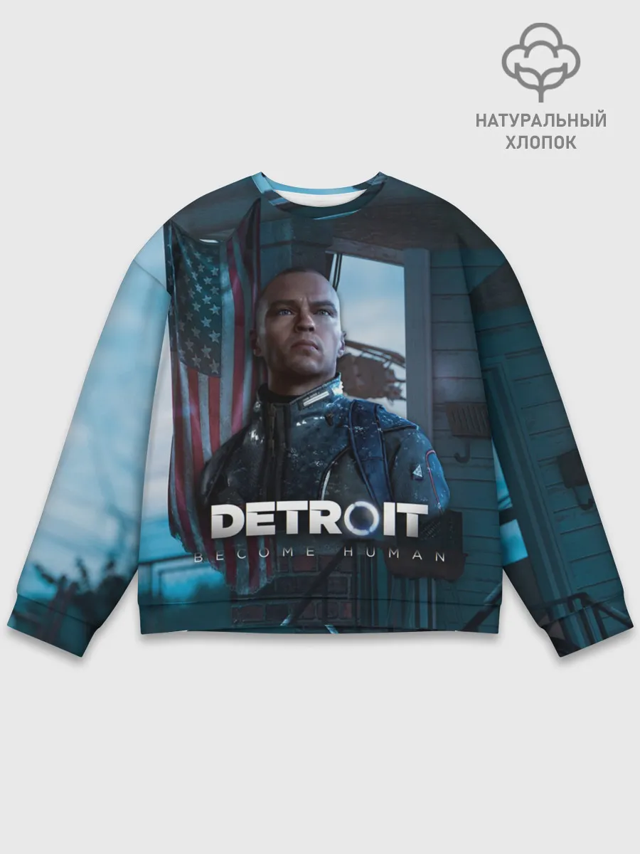 Мужской свитшот базовый / Detroit: Become Human - Markus