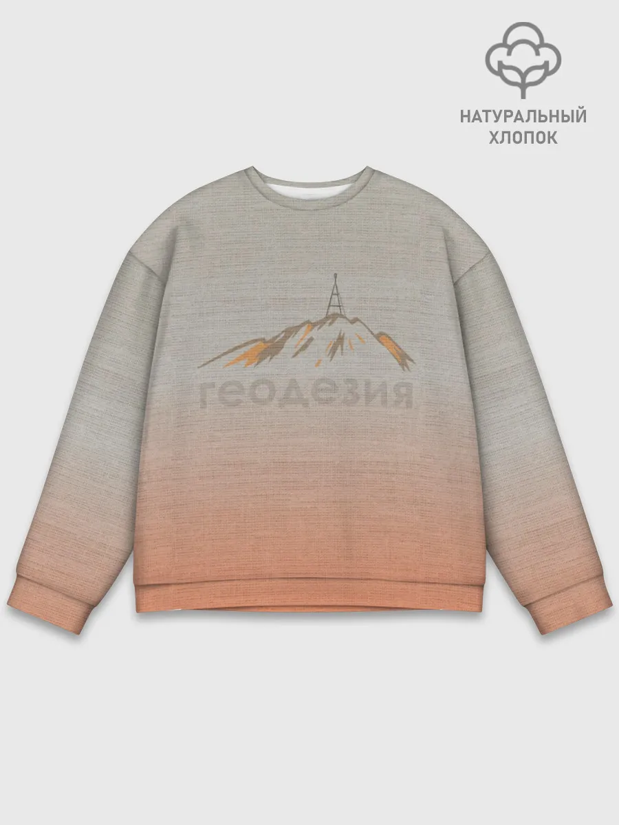 Мужской свитшот базовый / Геодезия тригопункт
