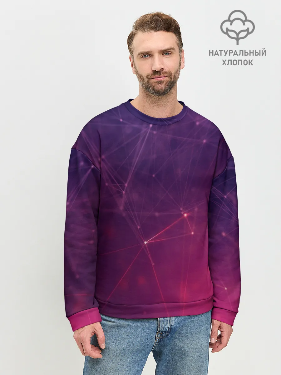 Мужской свитшот базовый / Космическая текстура