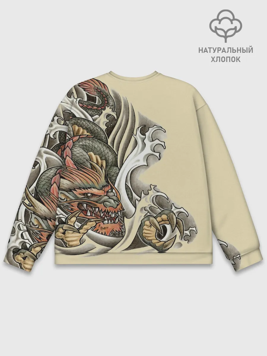 Мужской свитшот базовый / Восточный дракон