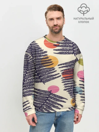 Мужской свитшот базовый / Тропики паттерн