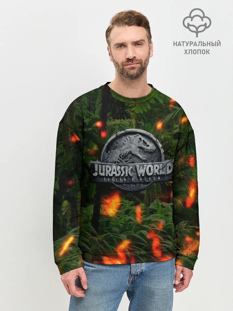 Мужской свитшот базовый / мир юрского периода