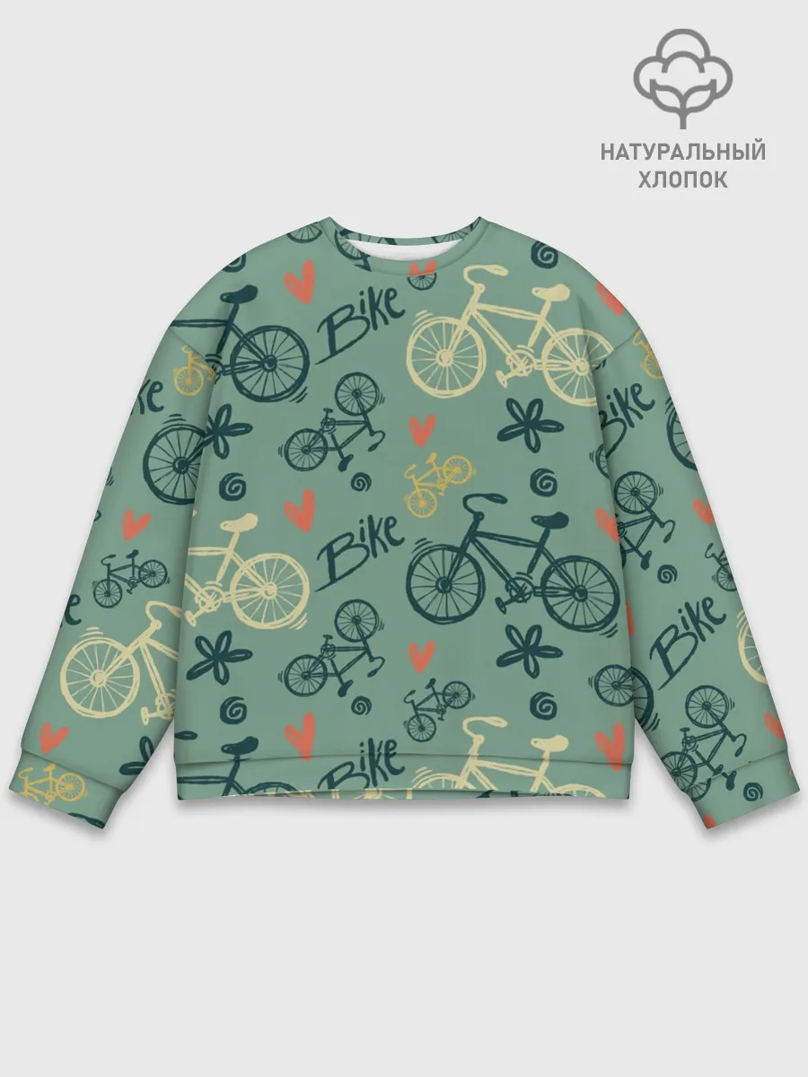 Мужской свитшот базовый / Велосипед Текстура