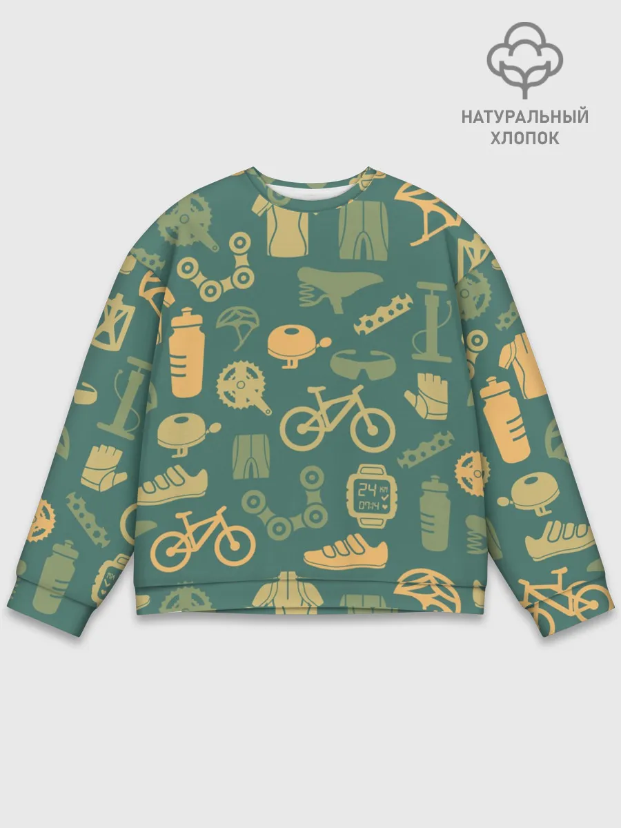 Мужской свитшот базовый / Велосипед Текстура