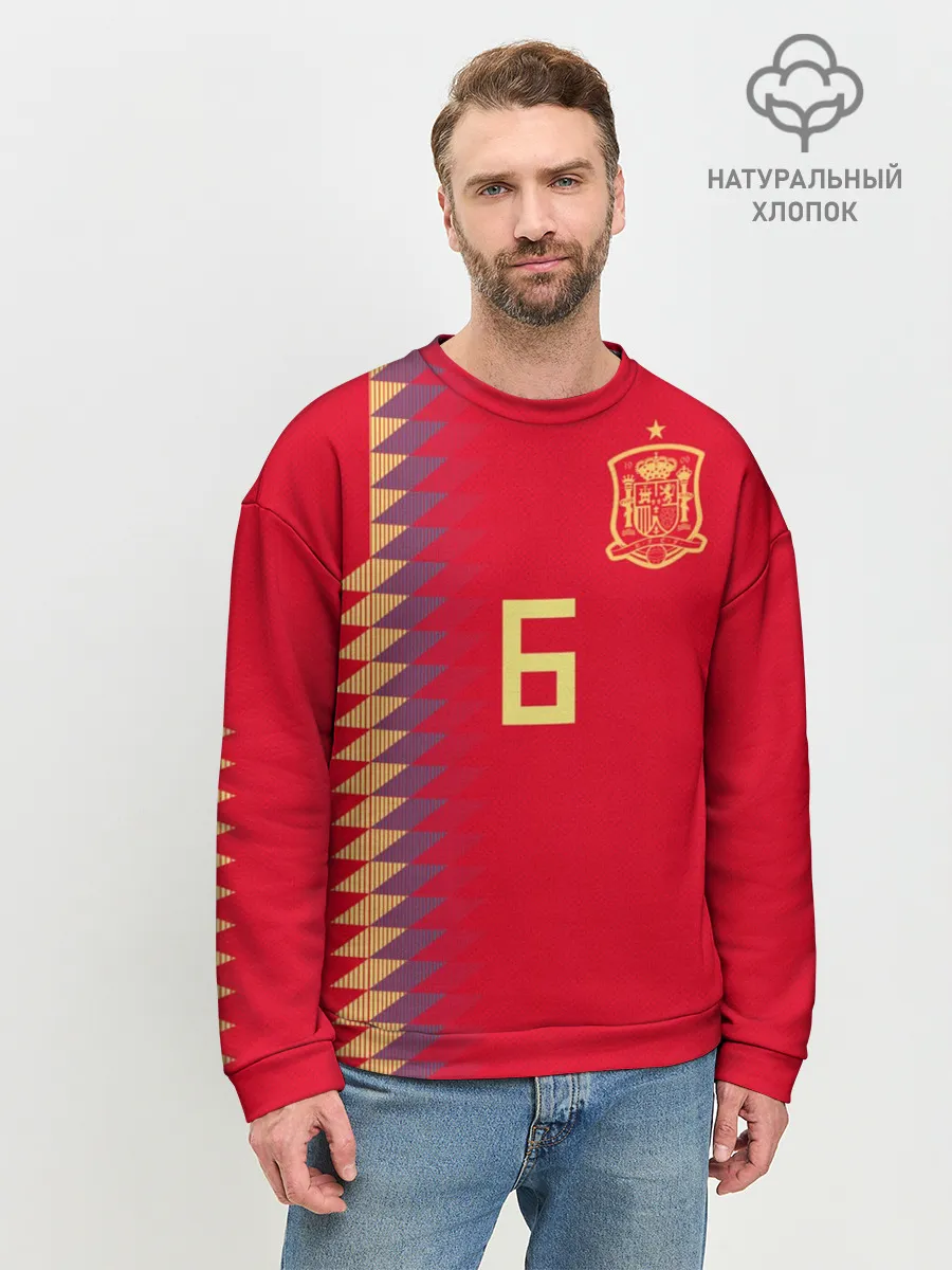 Мужской свитшот базовый / Iniesta home WC 2018