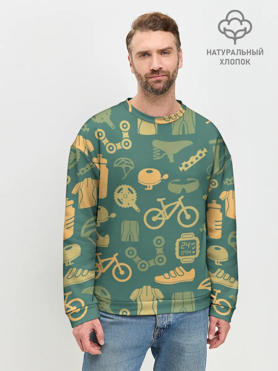 Мужской свитшот базовый / Велосипедист