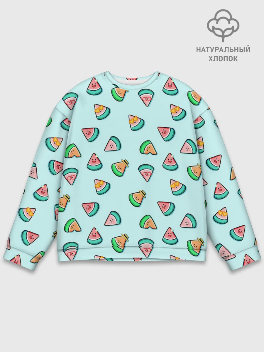 Мужской свитшот базовый / Kawaii Арбузики