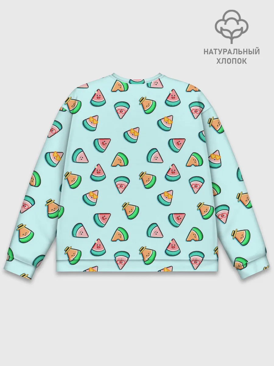 Мужской свитшот базовый / Kawaii Арбузики