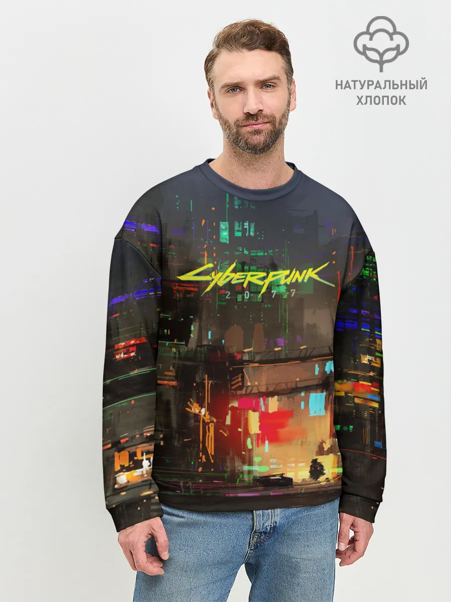 Мужской свитшот базовый / Cyber Punk 2077