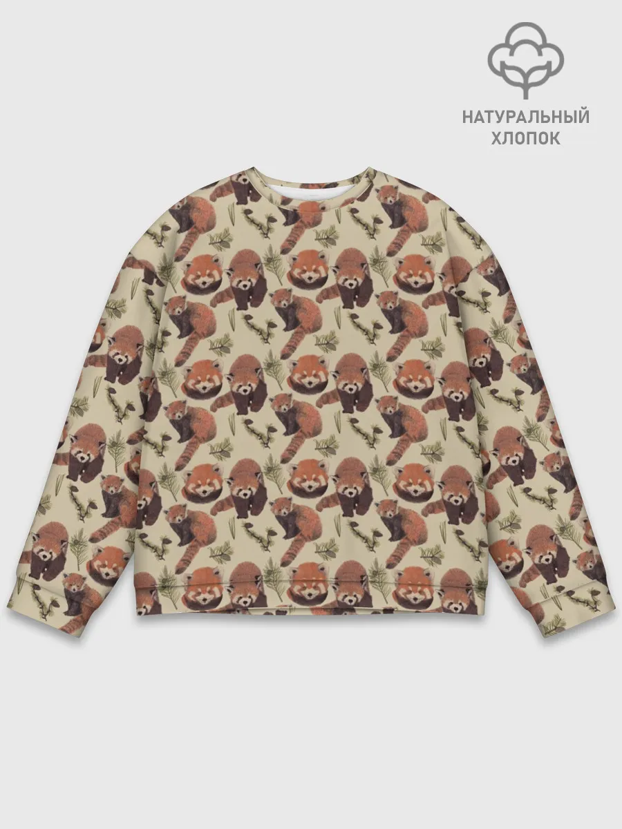 Мужской свитшот базовый / Red panda