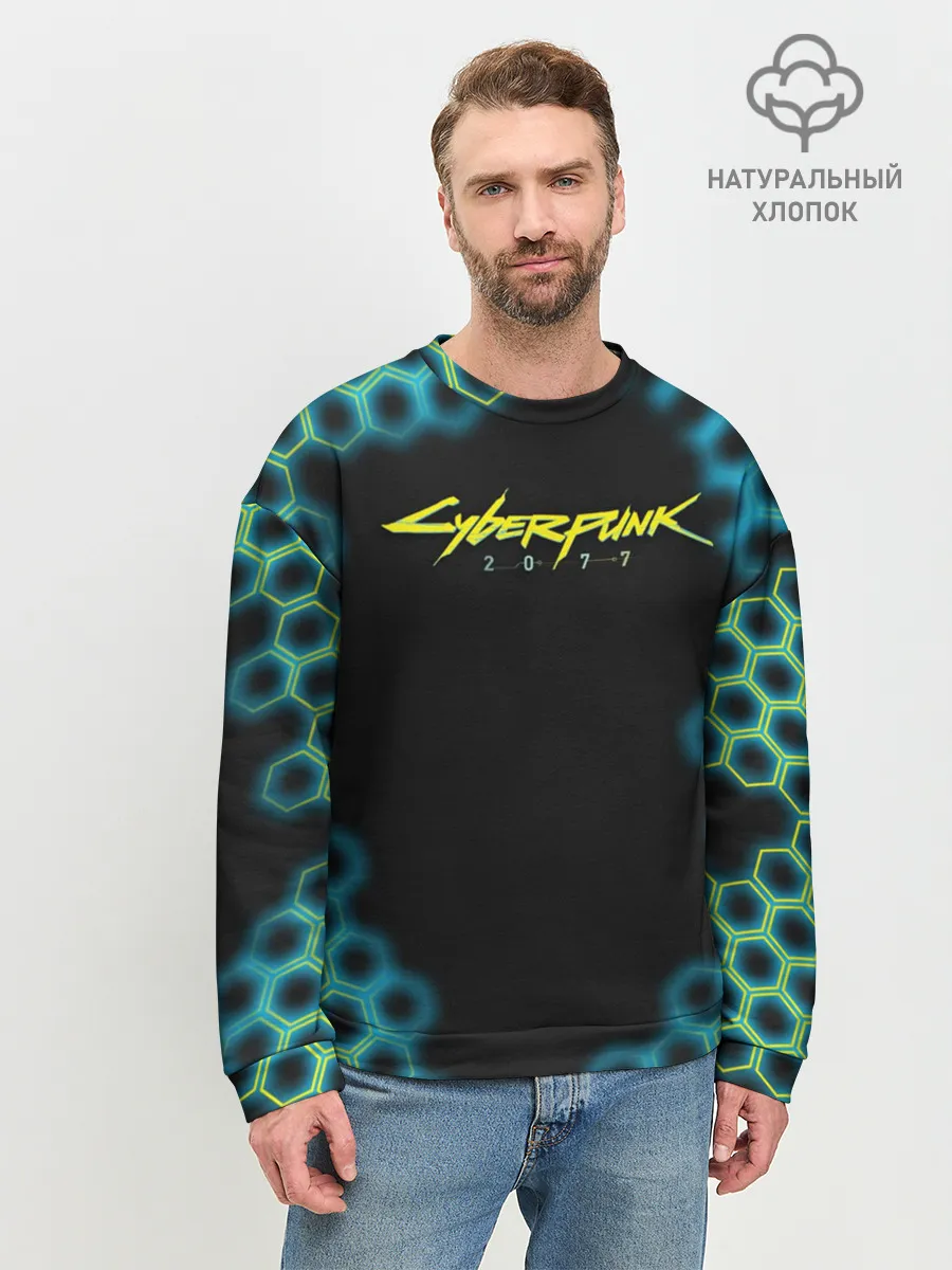 Мужской свитшот базовый / CYBERPUNK 2077