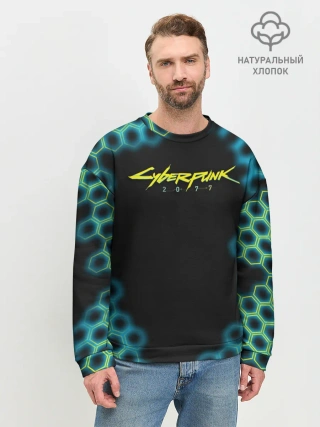 Мужской свитшот базовый / CYBERPUNK 2077