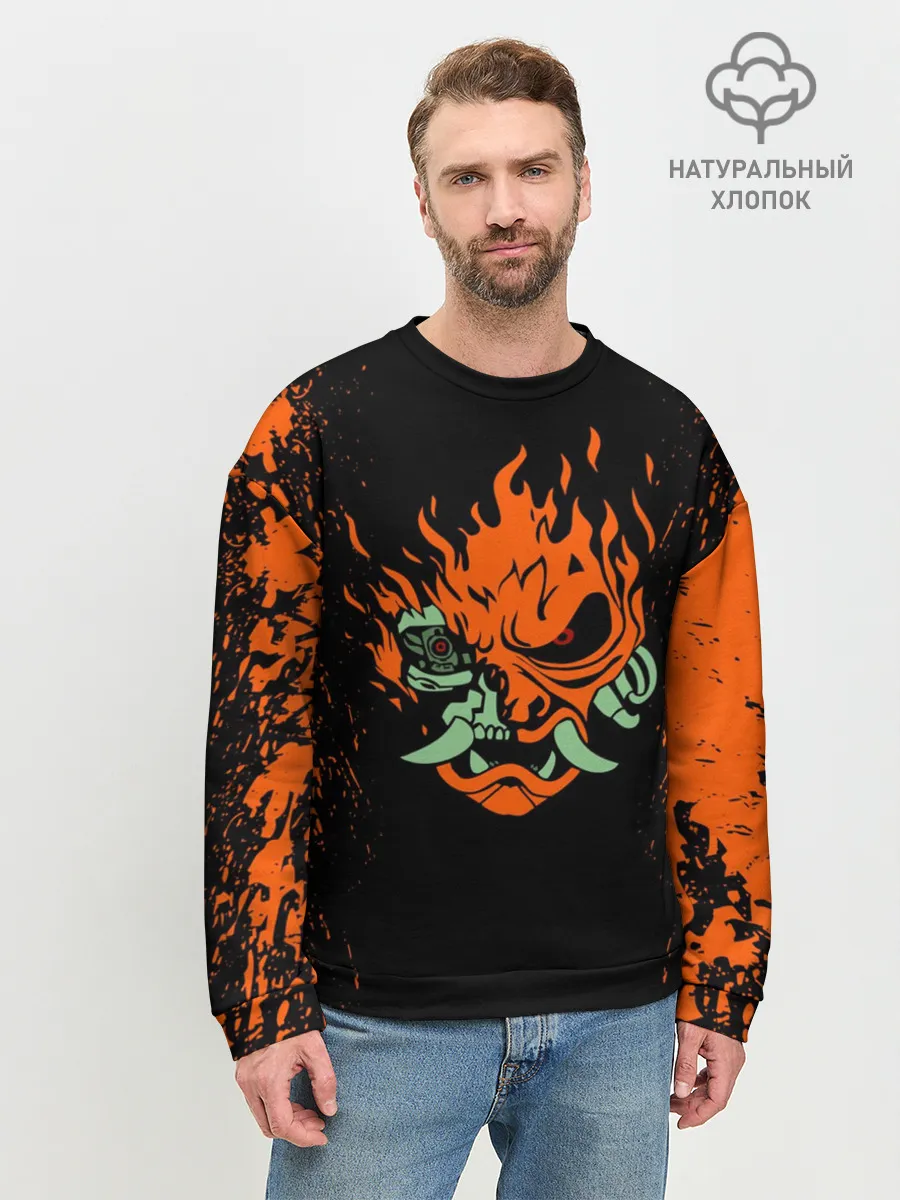 Мужской свитшот базовый / CYBERPUNK 2077 SAMURAI