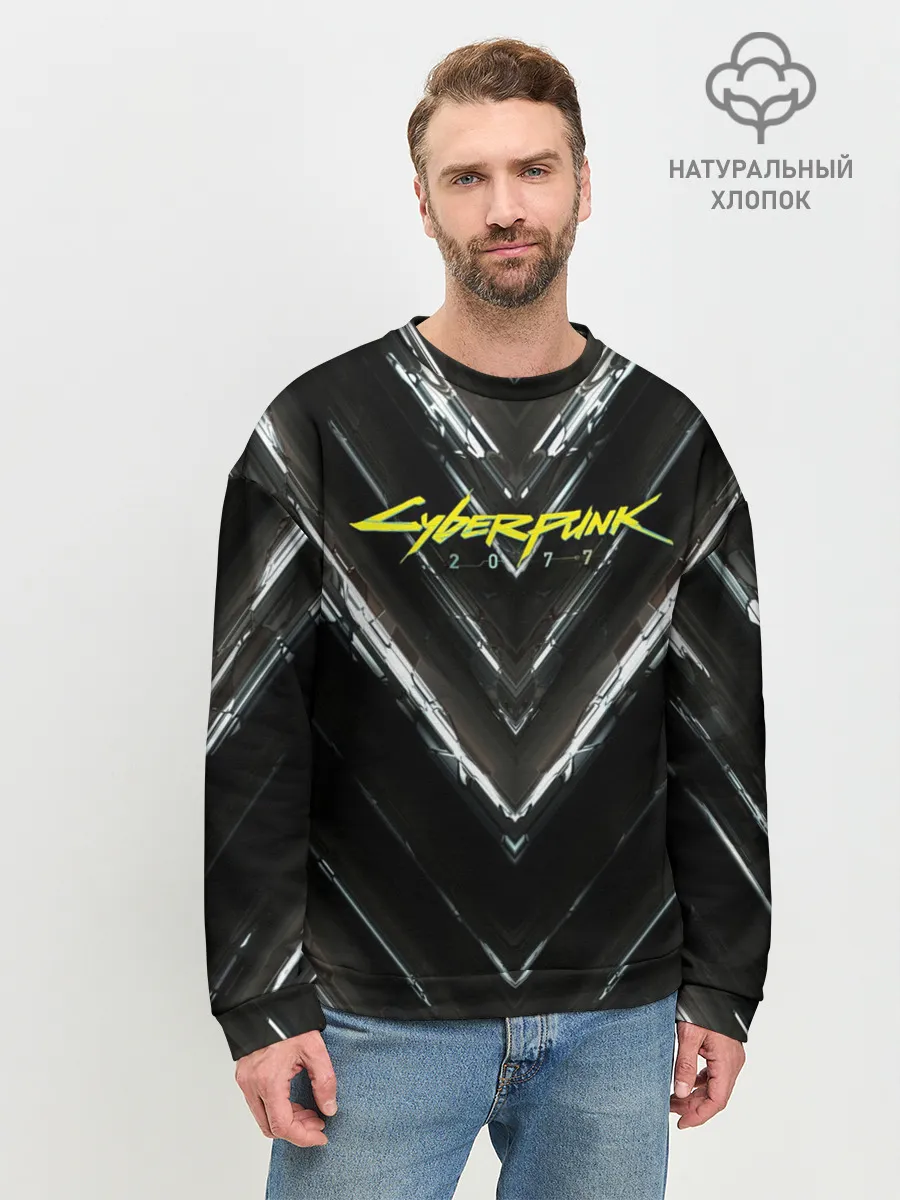 Мужской свитшот базовый / CYBERPUNK 2077
