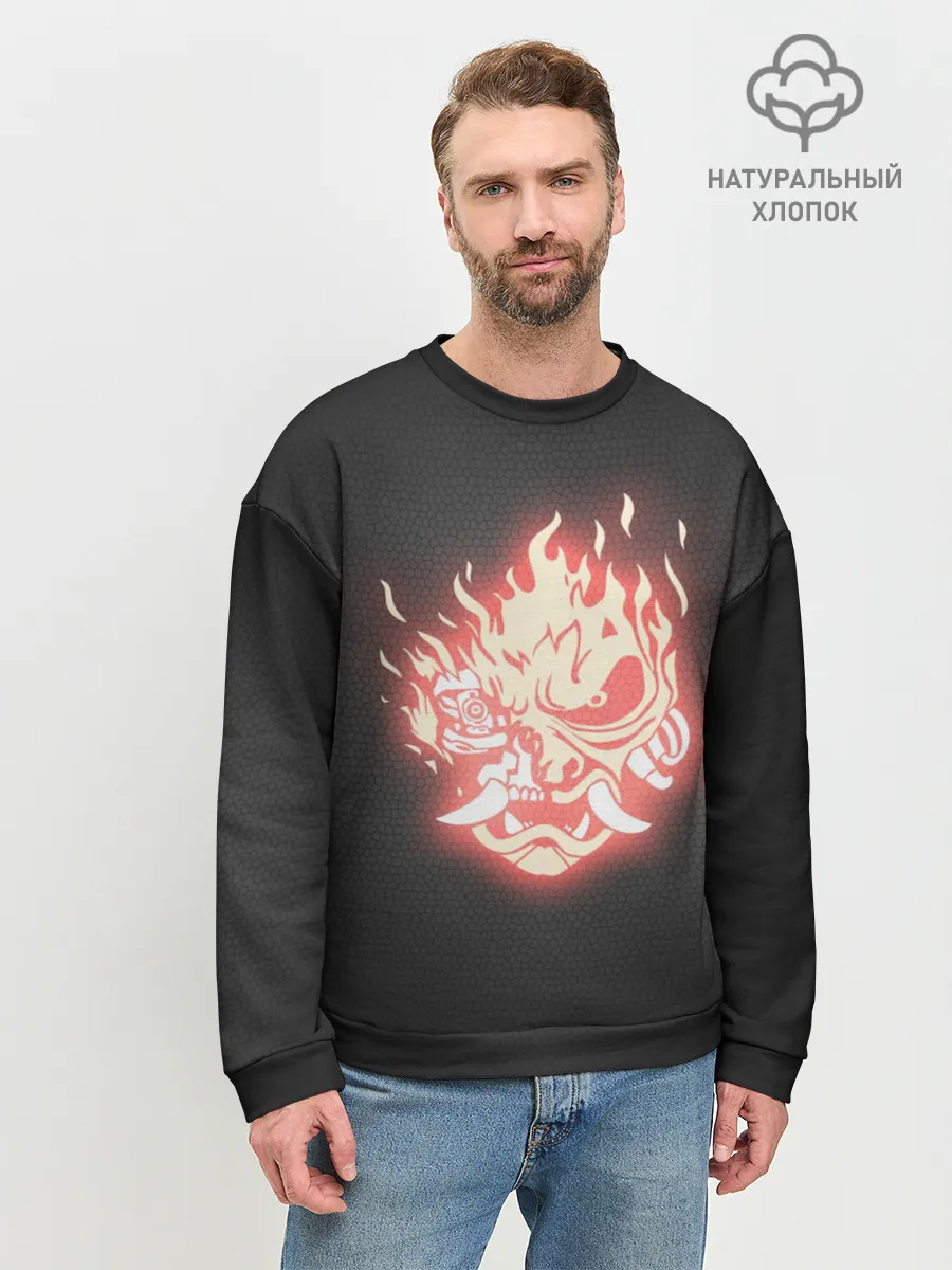 Мужской свитшот базовый / CYBERPUNK 2077 SAMURAI