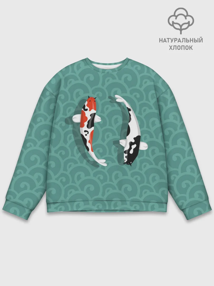 Мужской свитшот базовый / Японские рыбки