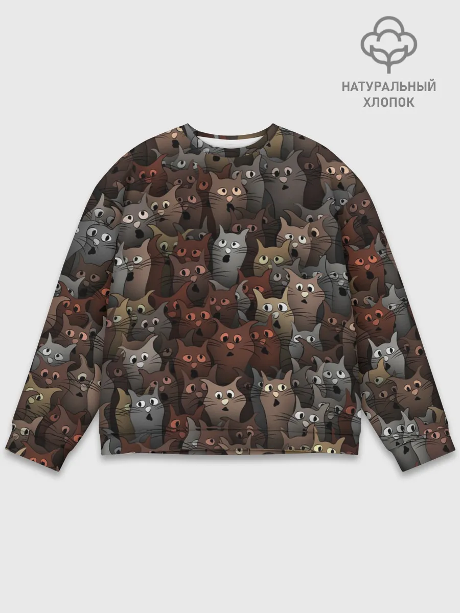 Мужской свитшот базовый / Глупые коты