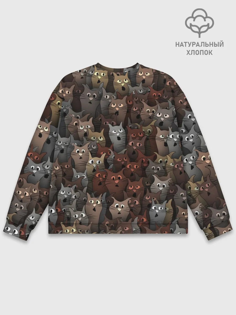 Мужской свитшот базовый / Глупые коты