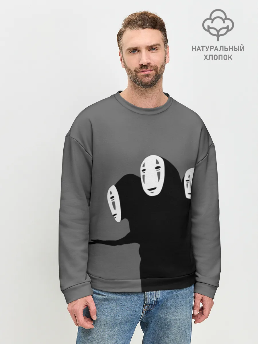 Мужской свитшот базовый / Трехголовый бог Каонаси