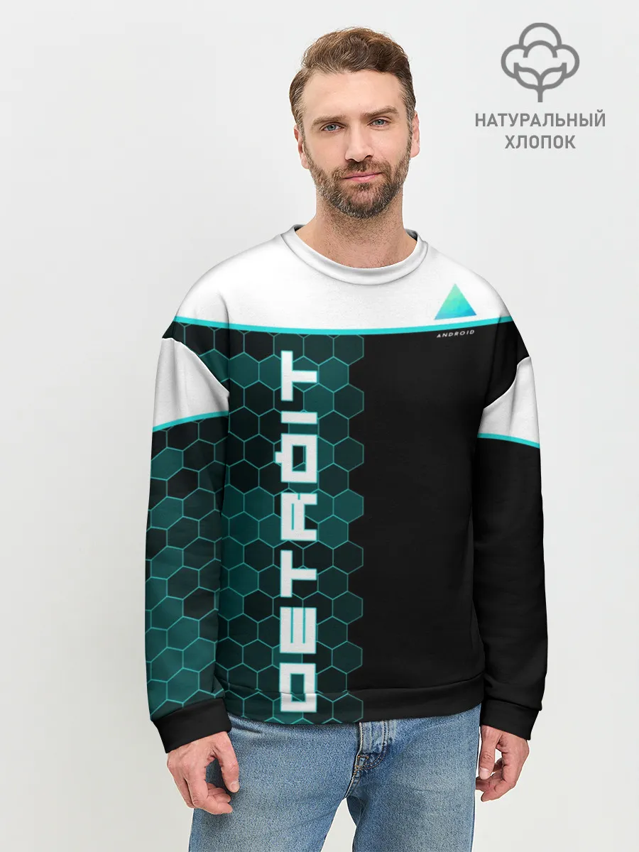 Мужской свитшот базовый / Детройт: Стать человеком