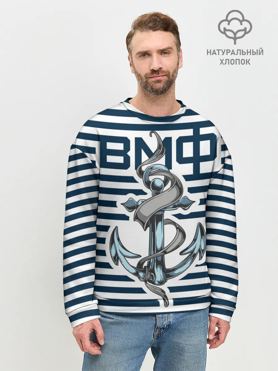 Мужской свитшот базовый / Якорь ВМФ