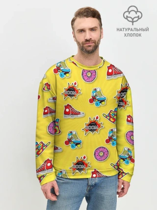 Мужской свитшот базовый / Pop Art