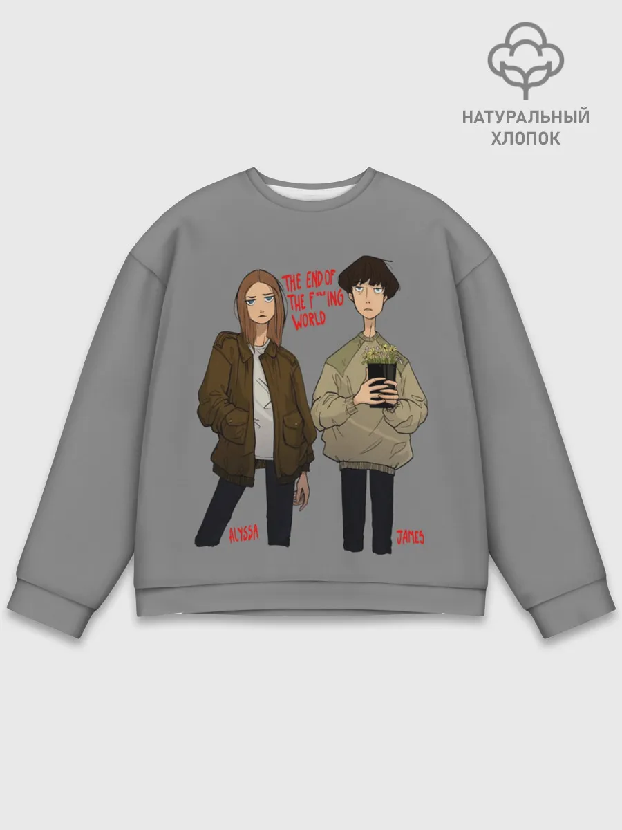 Мужской свитшот базовый / Конец ***го Мира