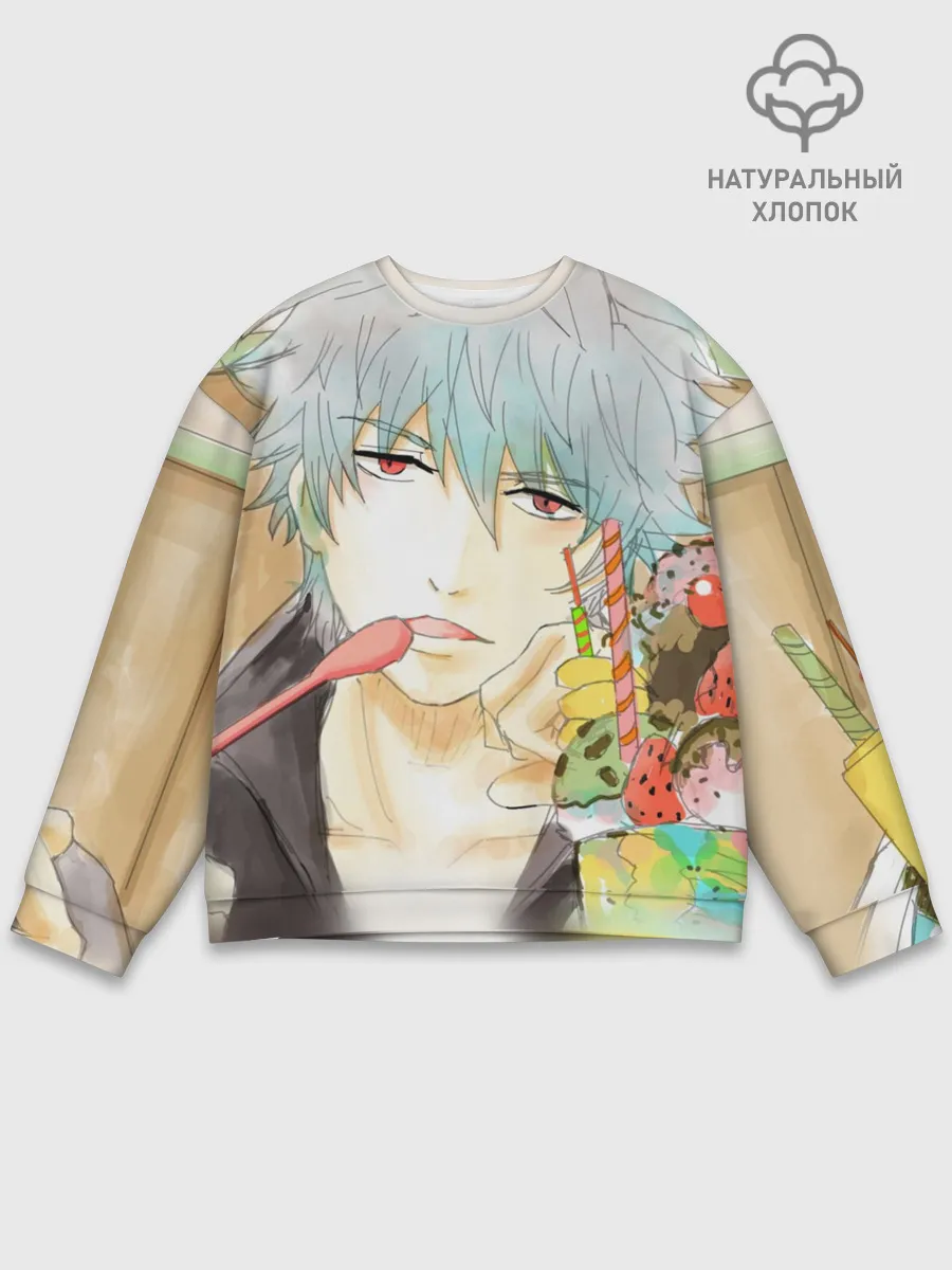 Мужской свитшот базовый / манга Серебряная душа