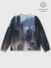 Мужской свитшот базовый / Cyberpunk 2077 city