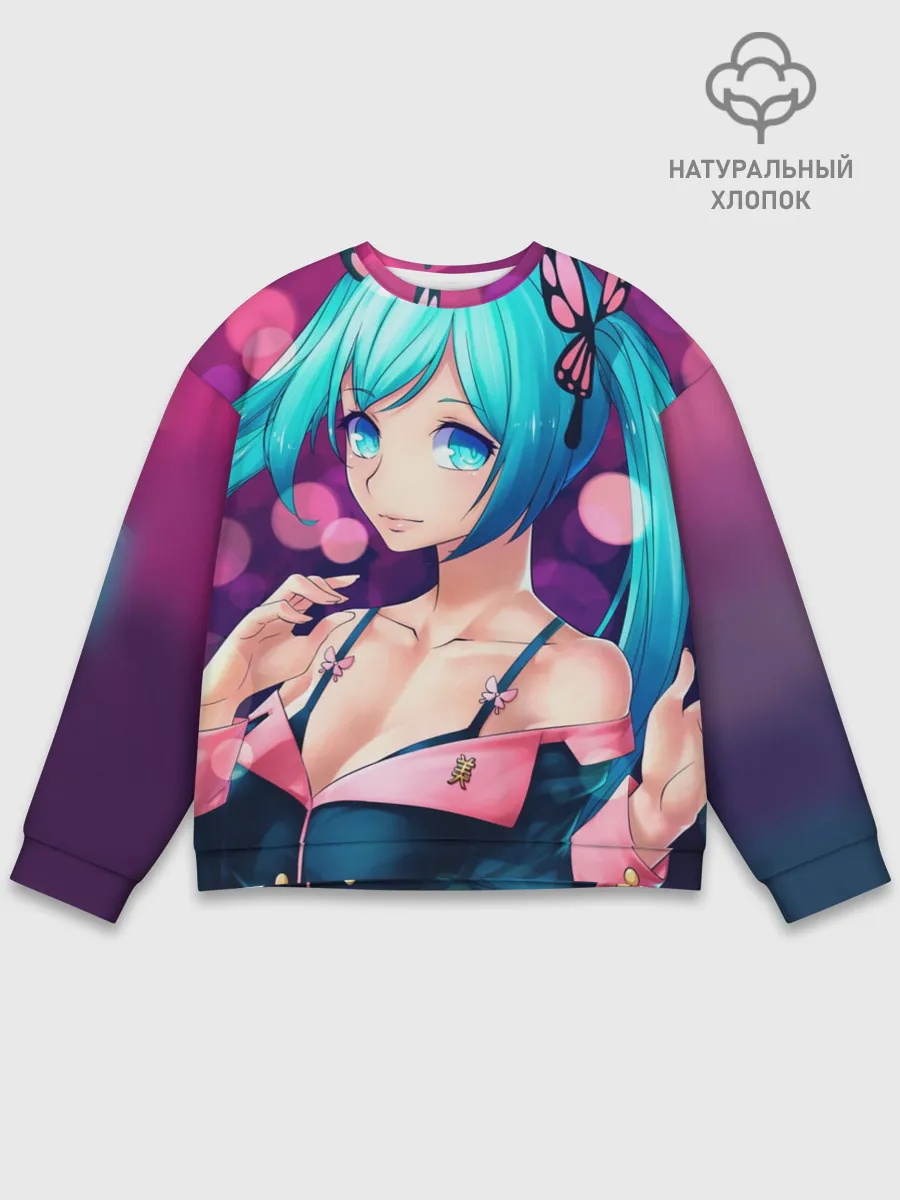 Мужской свитшот базовый / Неотразимая Хатсуне Мику