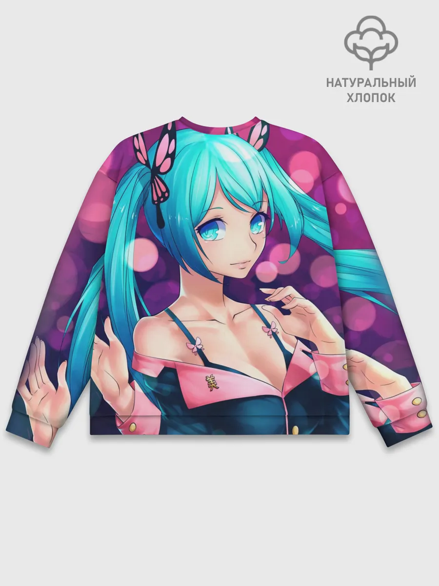 Мужской свитшот базовый / Неотразимая Хатсуне Мику