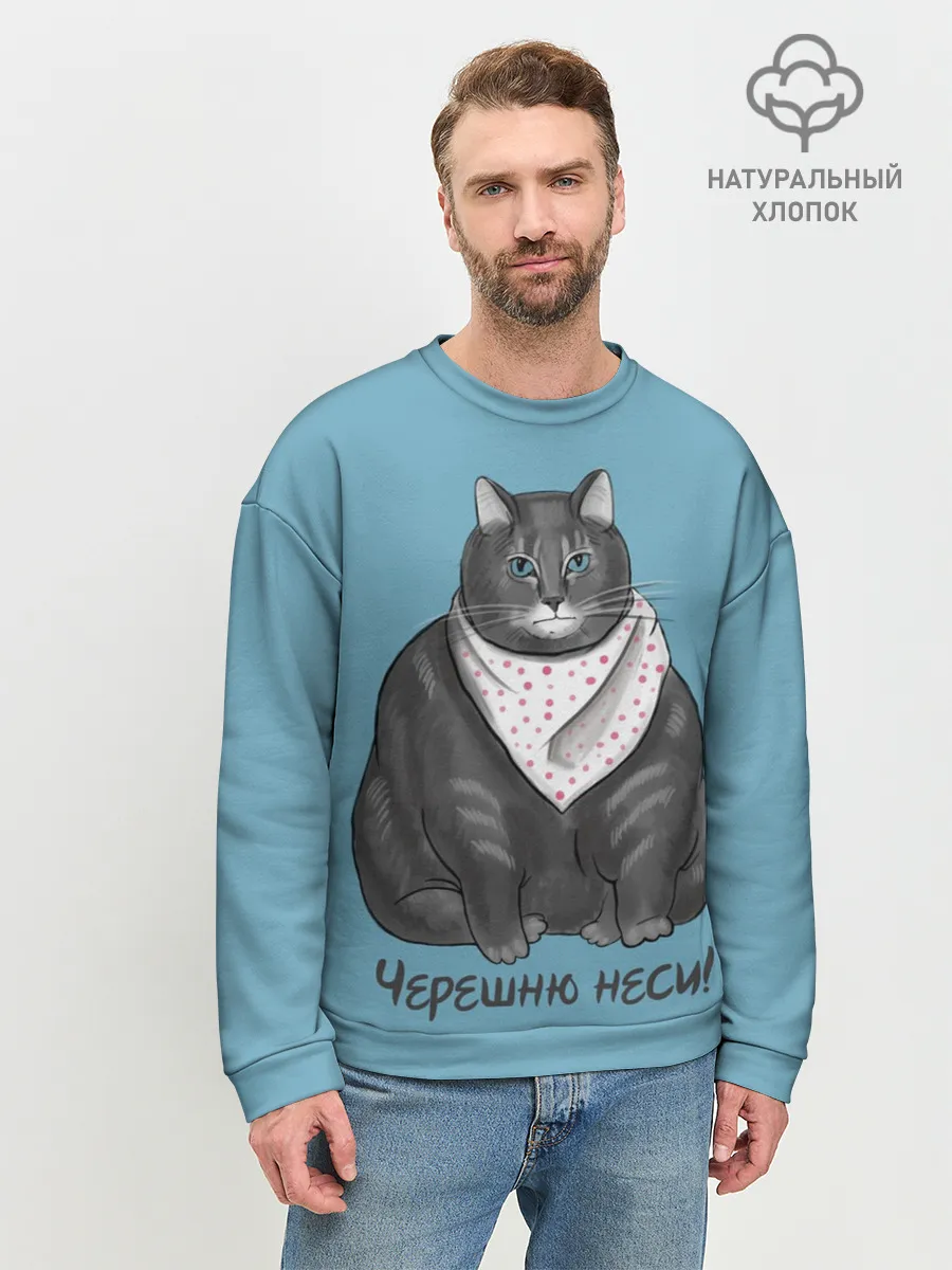 Мужской свитшот базовый / Черешню неси!