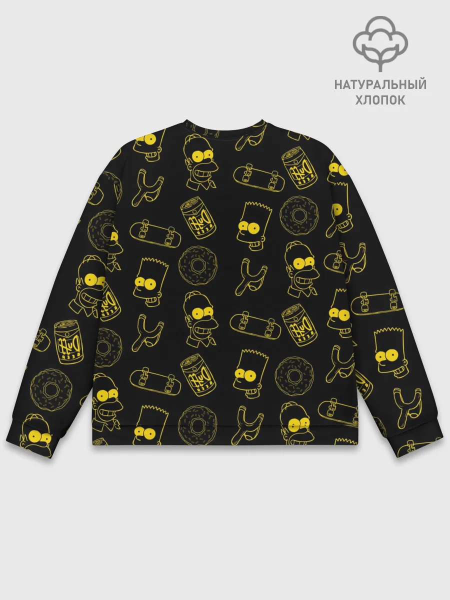 Мужской свитшот базовый / Барт и Гомер