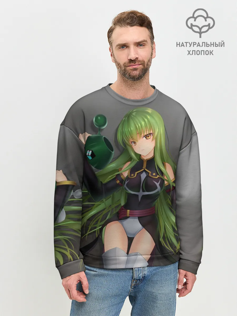 Мужской свитшот базовый / Code Geass art gray