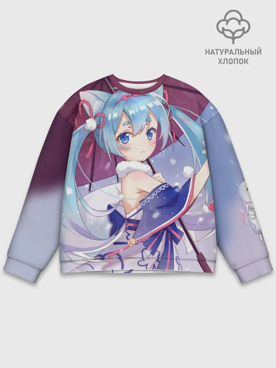 Мужской свитшот базовый / Хацуне Мику с зонтом