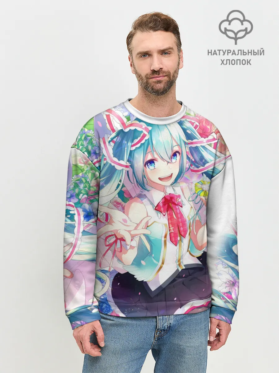 Мужской свитшот базовый / Благородная Хатсуне Мику