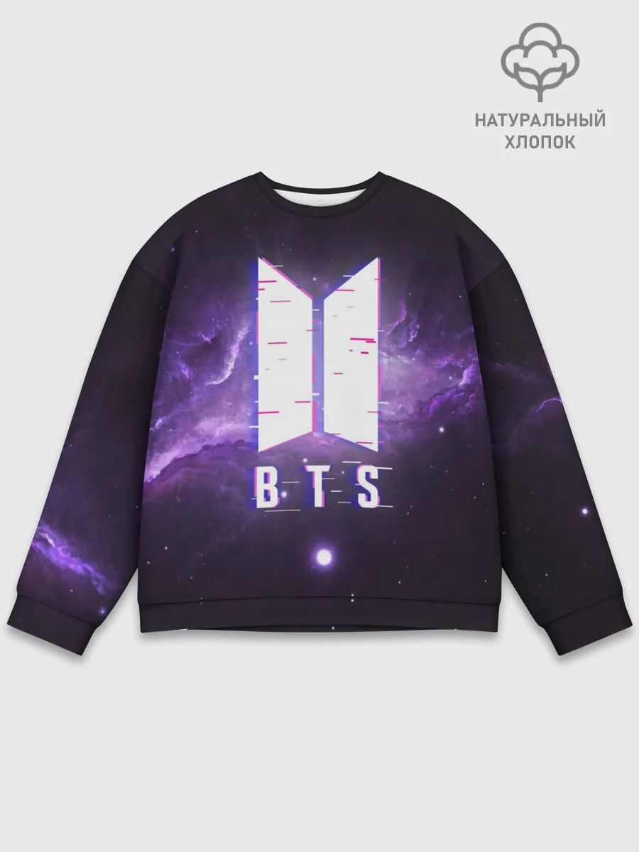 Мужской свитшот базовый / BTS SPACЕ 3D / БТС КОСМОС