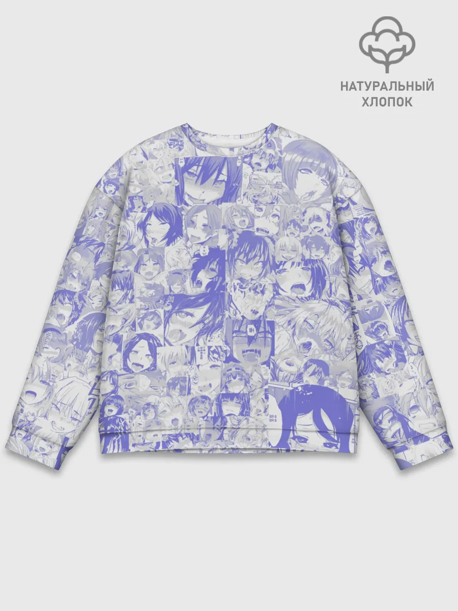 Мужской свитшот базовый / AHEGAO BLUE