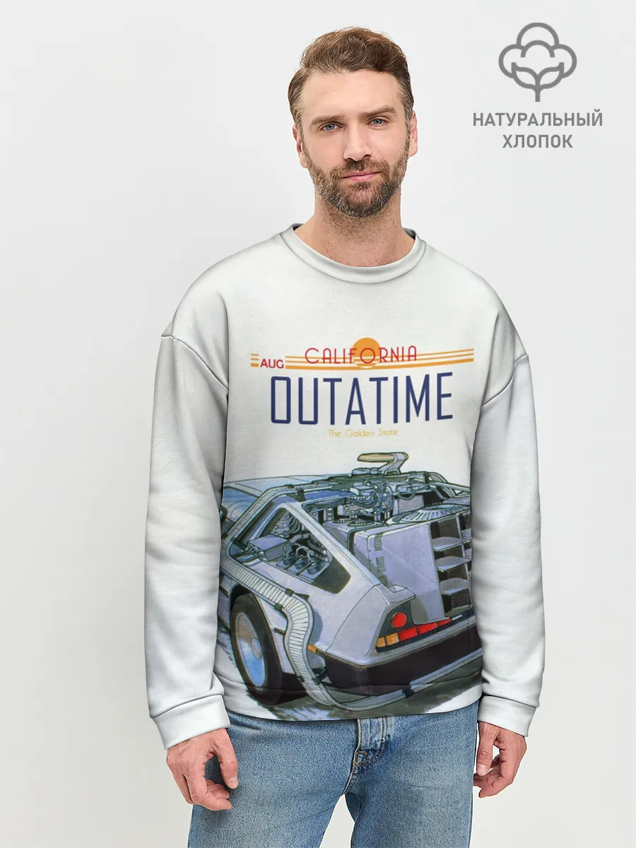 Мужской свитшот базовый / De Lorean Outatime