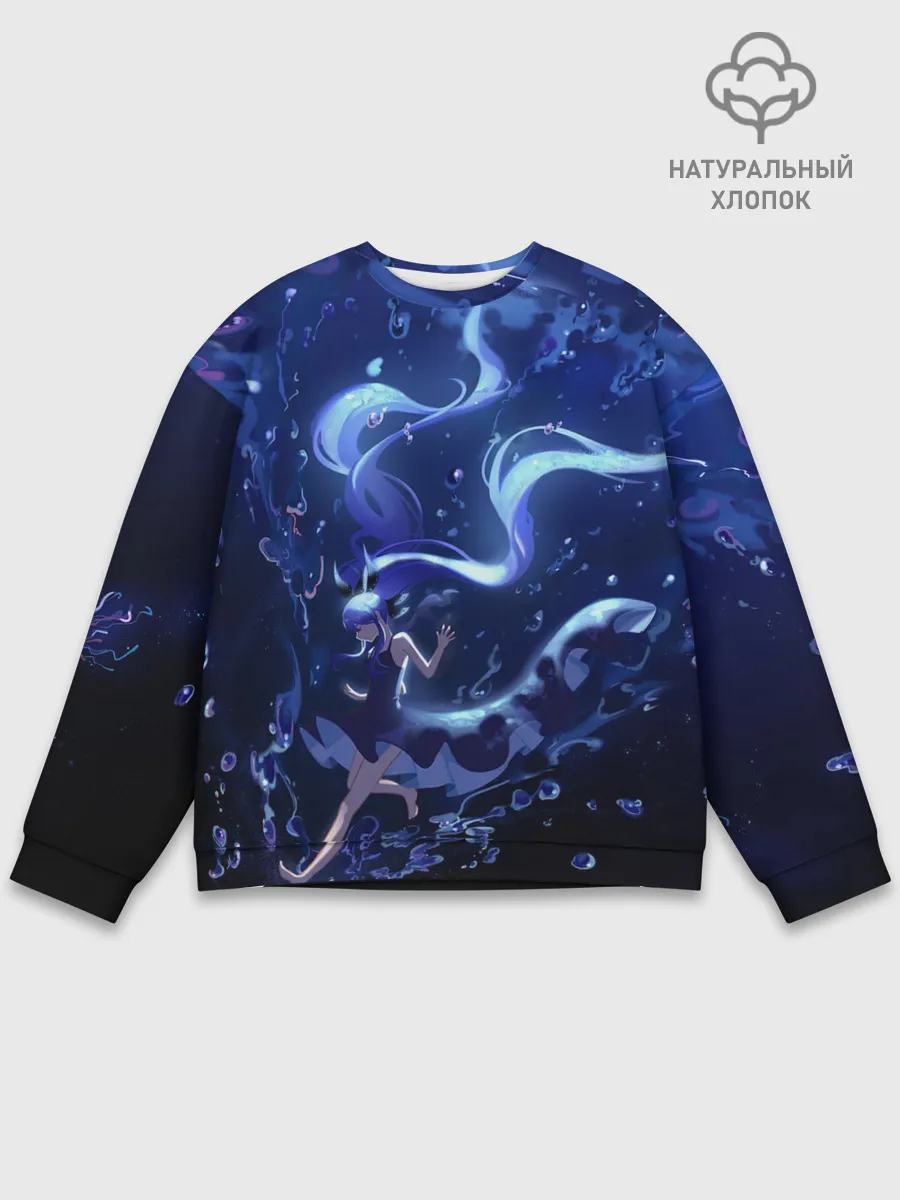 Мужской свитшот базовый / Вокалоид Мику Аква