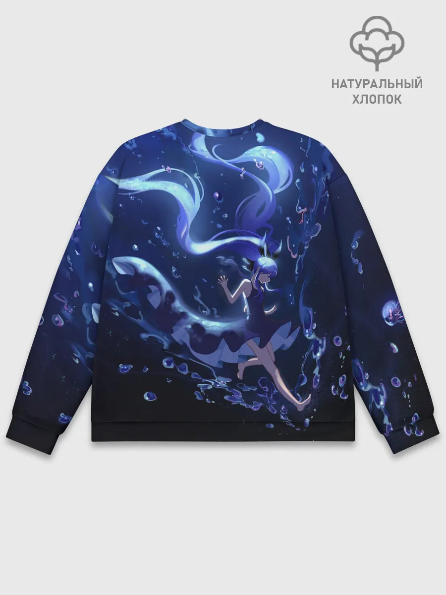 Мужской свитшот базовый / Вокалоид Мику Аква