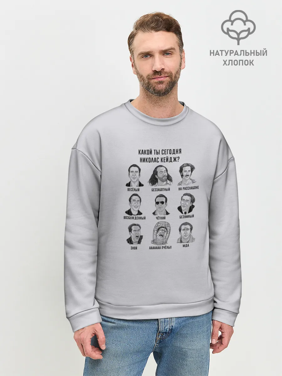 Мужской свитшот базовый / Какой ты Николас Кейдж?