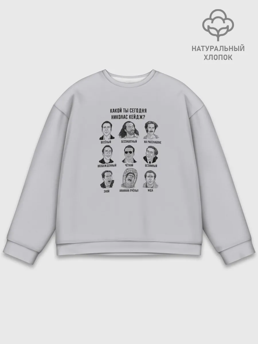Мужской свитшот базовый / Какой ты Николас Кейдж?