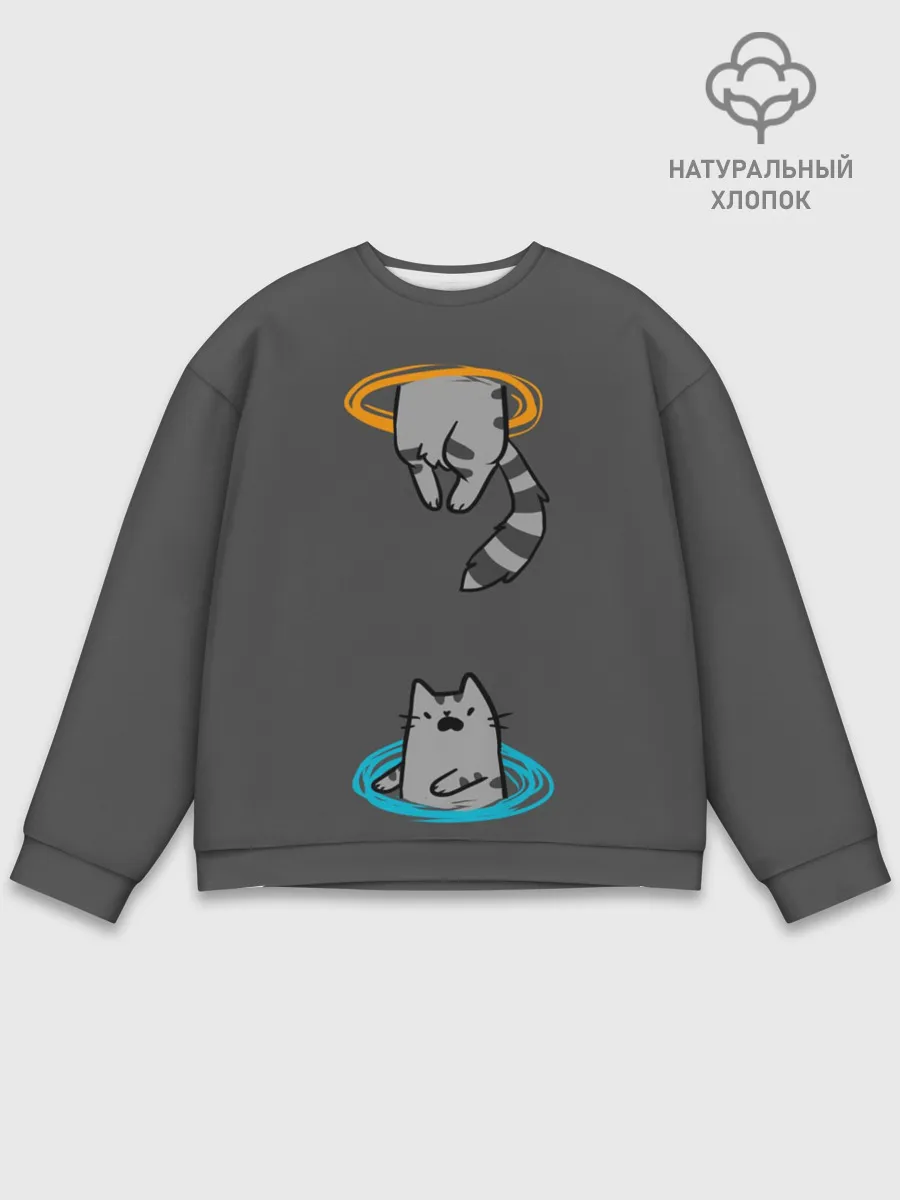 Мужской свитшот базовый / Кот в Портале