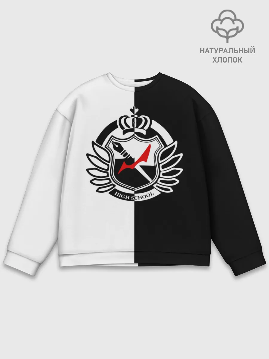 Мужской свитшот базовый / MONOKUMA SCHOOL с фоном