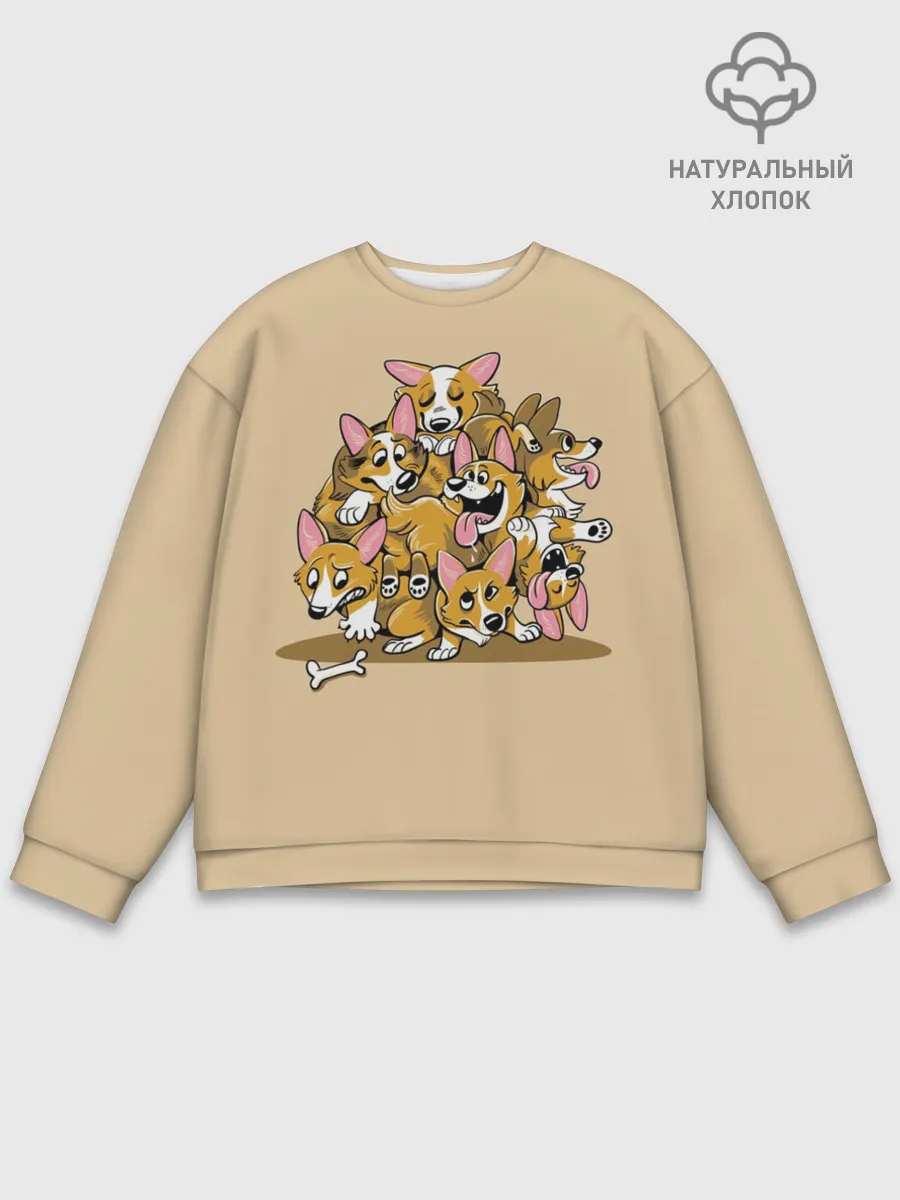 Мужской свитшот базовый / Корги
