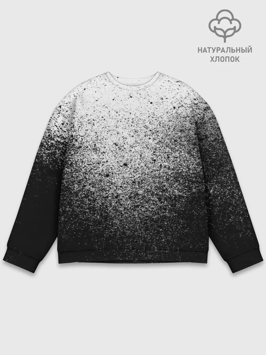 Мужской свитшот базовый / БРЫЗГИ КРАСОК ЧЁРНЫЙ