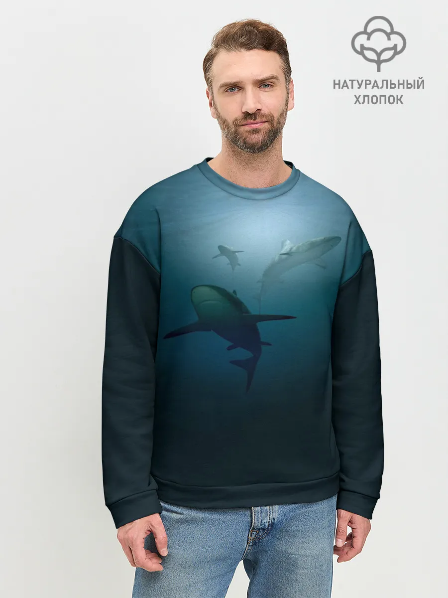 Мужской свитшот базовый / Акулы