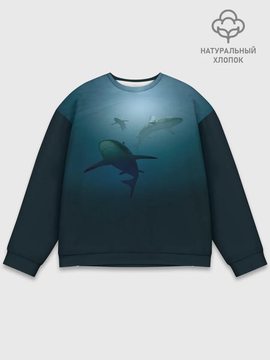Мужской свитшот базовый / Акулы
