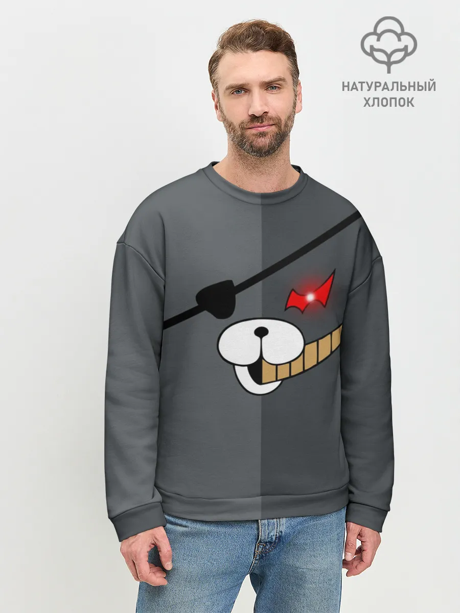 Мужской свитшот базовый / KUROKUMA на сером